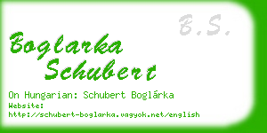 boglarka schubert business card